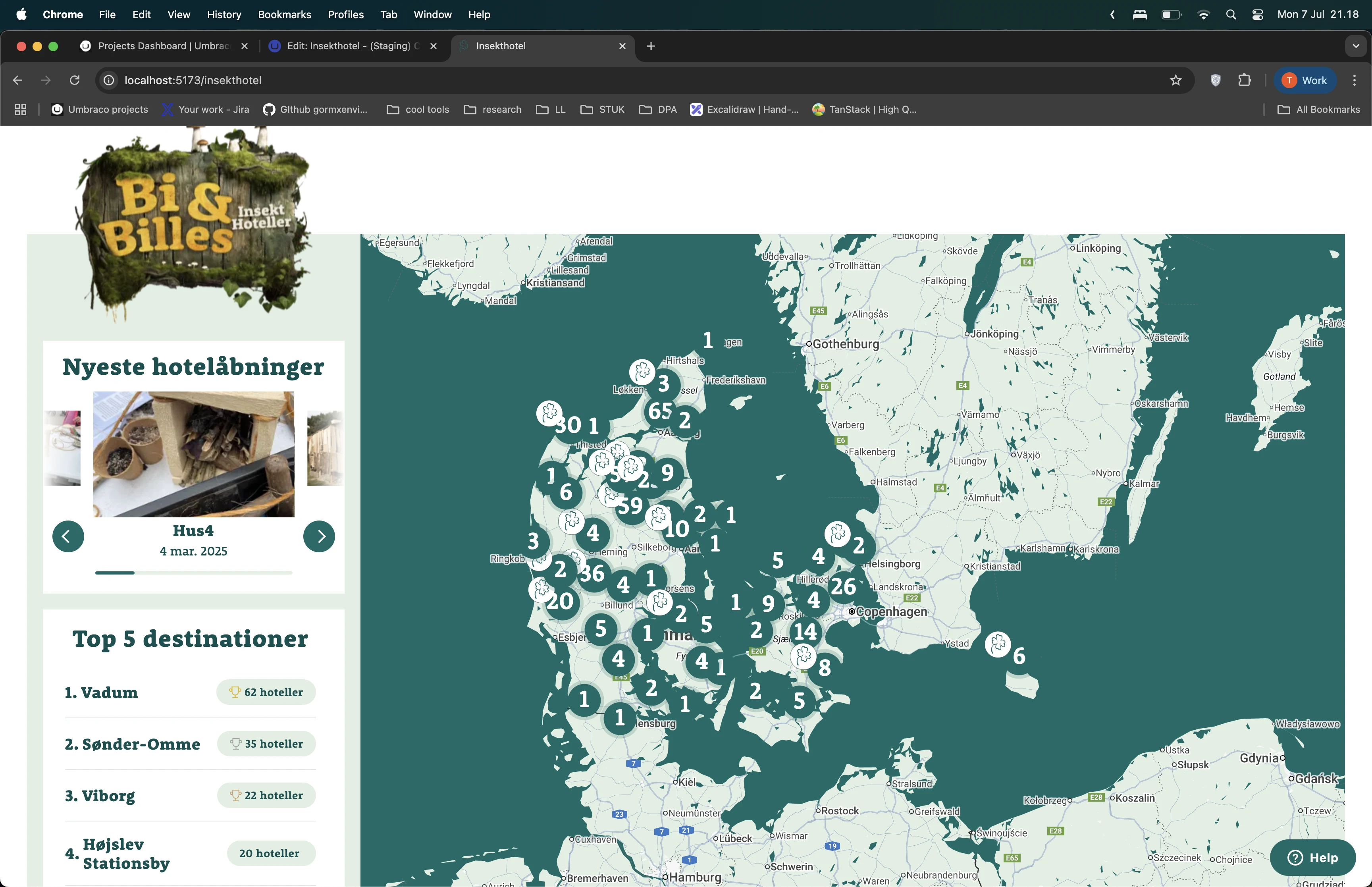 Landbrugslotteriet – Interactive Map Section