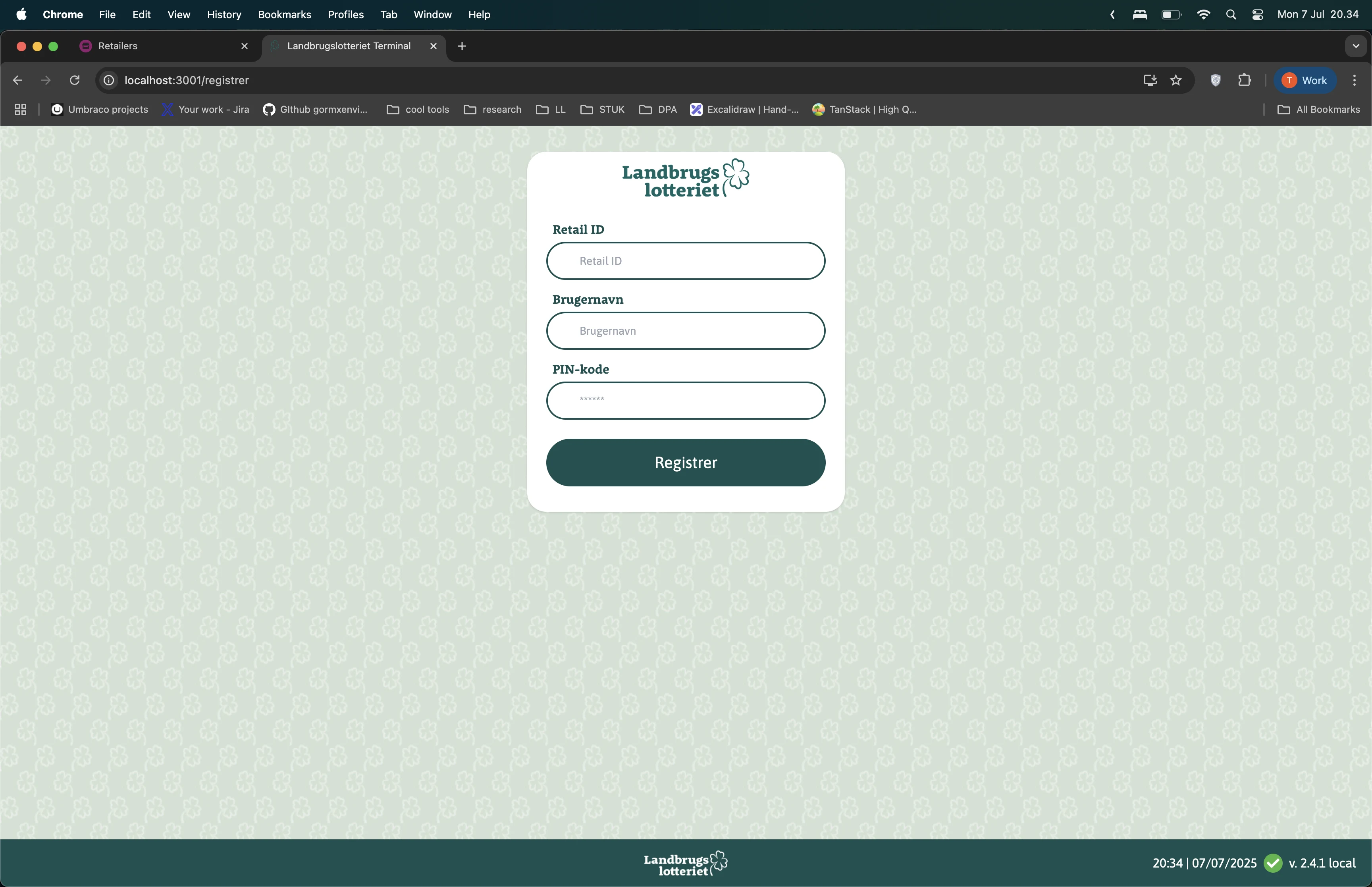 Landbrugslotteriet POS Interface